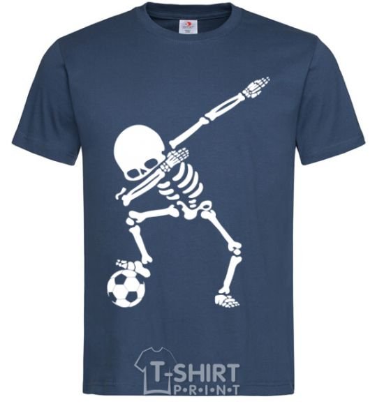 Men's T-Shirt Football skeleton navy-blue фото