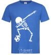 Men's T-Shirt Football skeleton royal-blue фото