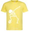 Мужская футболка Football skeleton Лимонный фото
