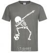 Men's T-Shirt Football skeleton dark-grey фото