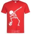 Мужская футболка Football skeleton Красный фото