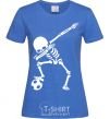 Women's T-shirt Football skeleton royal-blue фото