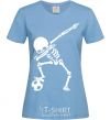 Women's T-shirt Football skeleton sky-blue фото