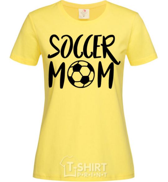 Women's T-shirt Soccer mom cornsilk фото