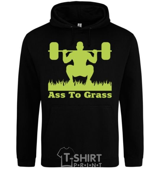 Men`s hoodie Ass to grass black фото