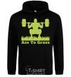 Men`s hoodie Ass to grass black фото