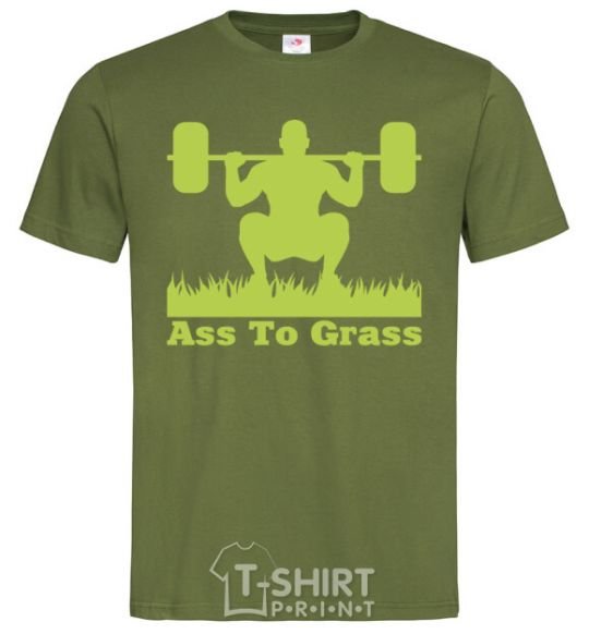 Men's T-Shirt Ass to grass millennial-khaki фото