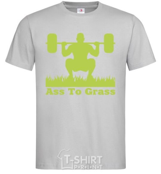 Men's T-Shirt Ass to grass grey фото