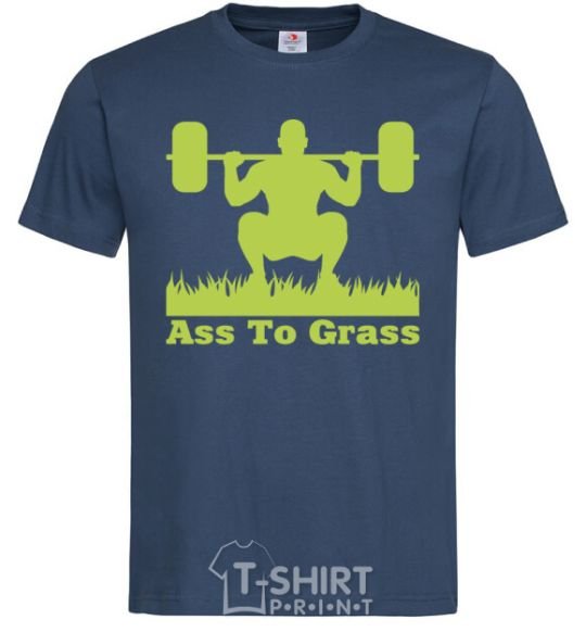 Men's T-Shirt Ass to grass navy-blue фото