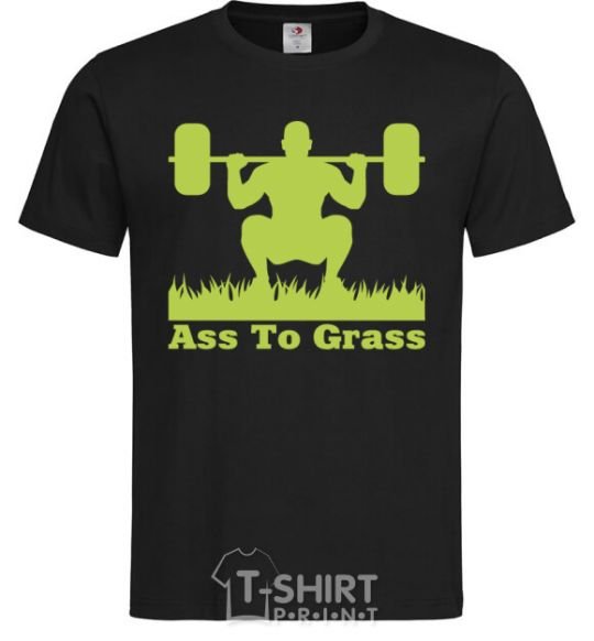 Men's T-Shirt Ass to grass black фото