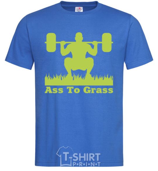 Мужская футболка Ass to grass Ярко-синий фото