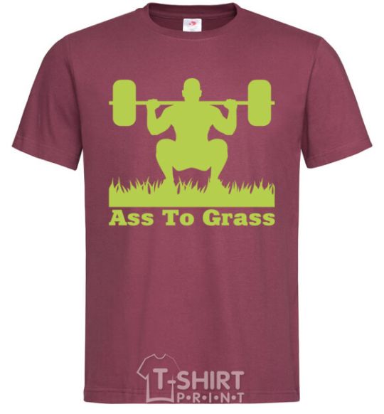 Men's T-Shirt Ass to grass burgundy фото