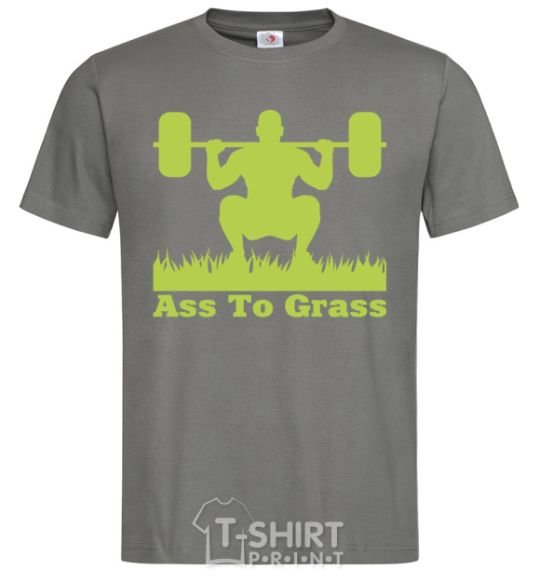 Men's T-Shirt Ass to grass dark-grey фото