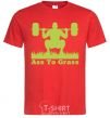 Men's T-Shirt Ass to grass red фото