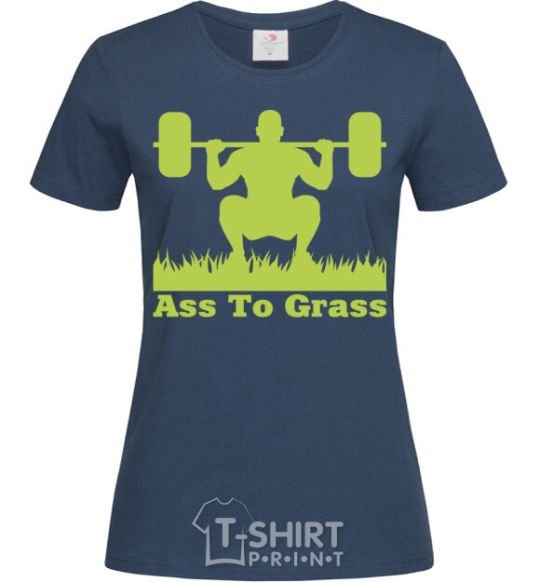 Women's T-shirt Ass to grass navy-blue фото