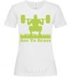 Women's T-shirt Ass to grass White фото