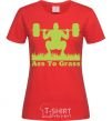 Women's T-shirt Ass to grass red фото