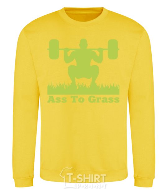 Sweatshirt Ass to grass yellow фото
