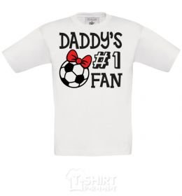 Kids T-shirt Daddy's fan number one White фото