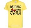 Детская футболка Daddy's fan number one Лимонный фото