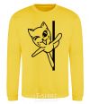 Sweatshirt Pole cat yellow фото