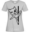 Women's T-shirt Pole cat grey фото