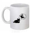 Ceramic mug Pole cat dream White фото