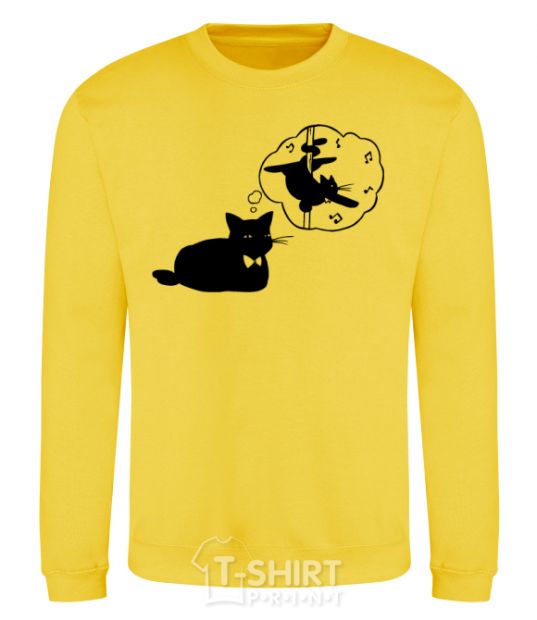 Sweatshirt Pole cat dream yellow фото
