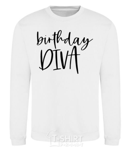 Sweatshirt Birthday diva White фото