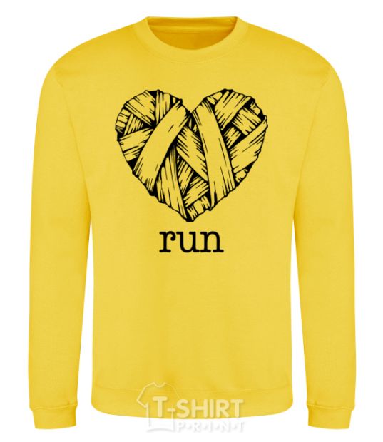 Sweatshirt Heart run yellow фото