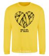 Sweatshirt Heart run yellow фото