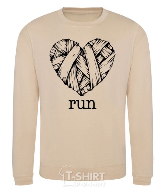 Sweatshirt Heart run sand фото