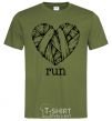 Men's T-Shirt Heart run millennial-khaki фото