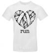 Men's T-Shirt Heart run White фото