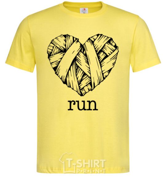 Men's T-Shirt Heart run cornsilk фото