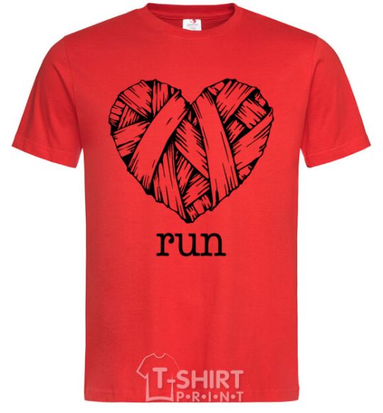 Men's T-Shirt Heart run red фото