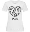 Women's T-shirt Heart run White фото