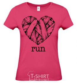 Women's T-shirt Heart run heliconia фото