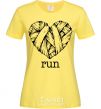 Women's T-shirt Heart run cornsilk фото