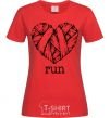 Women's T-shirt Heart run red фото