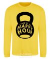 Sweatshirt This is my happy hour weight yellow фото