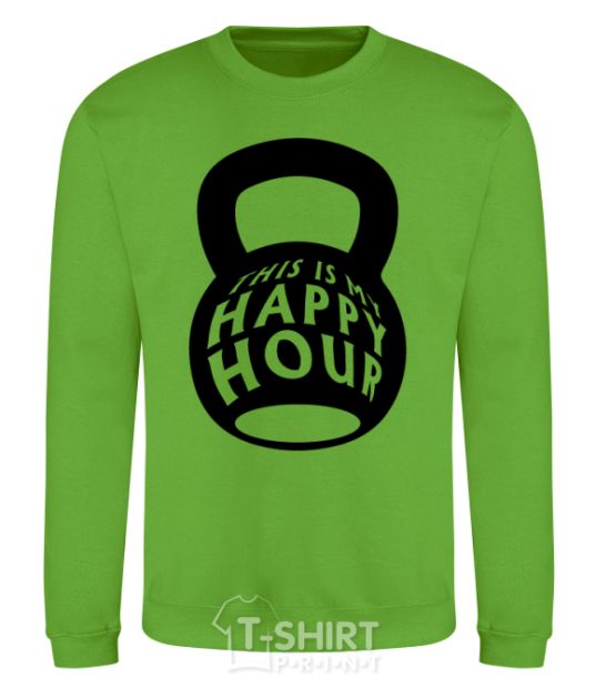 Sweatshirt This is my happy hour weight orchid-green фото