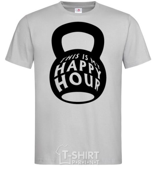 Men's T-Shirt This is my happy hour weight grey фото