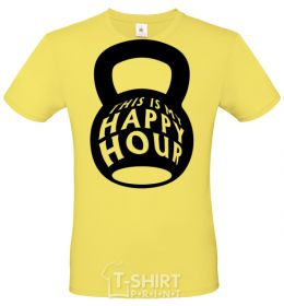 Men's T-Shirt This is my happy hour weight cornsilk фото