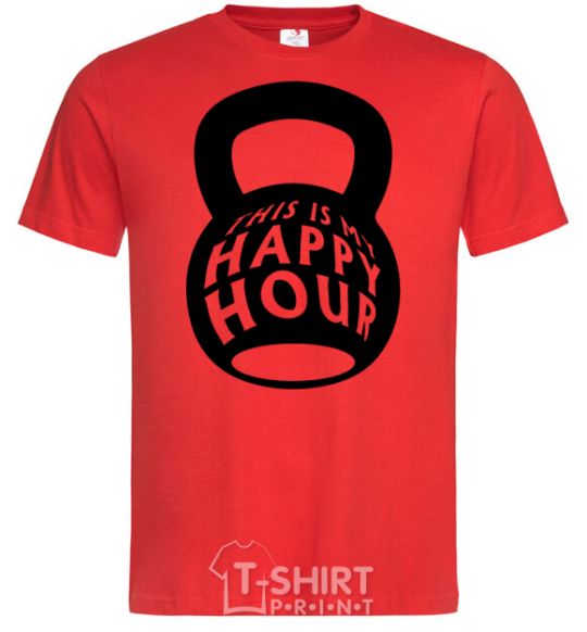 Men's T-Shirt This is my happy hour weight red фото