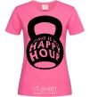 Женская футболка This is my happy hour weight Ярко-розовый фото