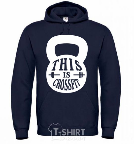 Men`s hoodie This is crossfit navy-blue фото