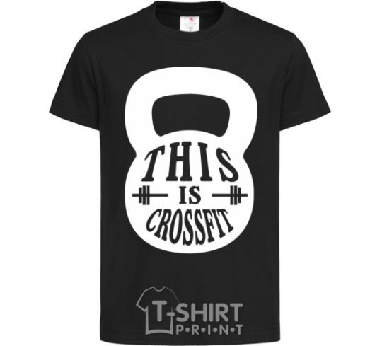 Kids T-shirt This is crossfit black фото