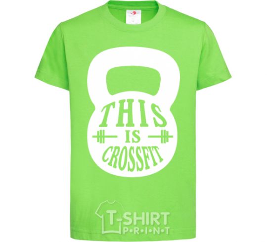 Kids T-shirt This is crossfit orchid-green фото