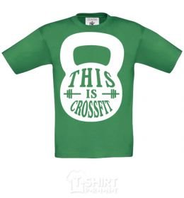 Kids T-shirt This is crossfit orchid-green фото